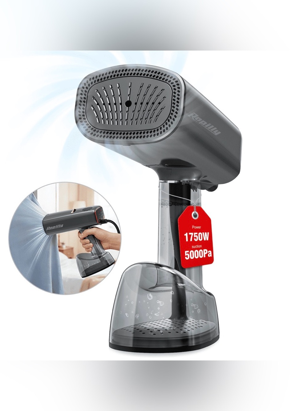 Vacuum Clothes Steamer – 2-in-1 Handheld Steamer & Iron | 1750W